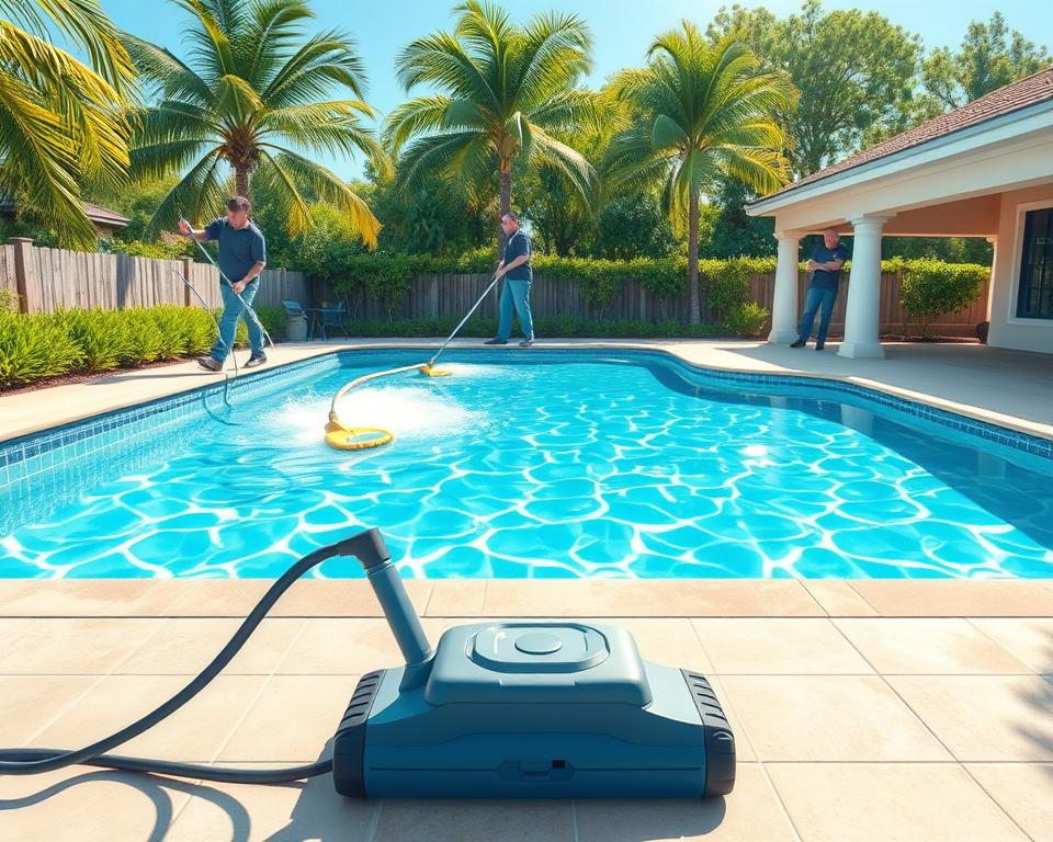 pool cleaning Spring
